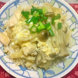 きのこもりもりの親子丼